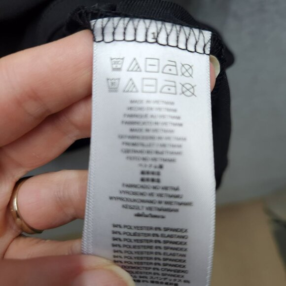 Michael Kors Black 3/4 Sleeve Top With Gold Detail & V-Neckline - Picture 5 of 6